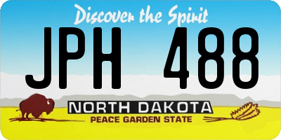 ND license plate JPH488