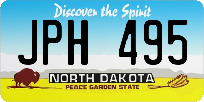 ND license plate JPH495