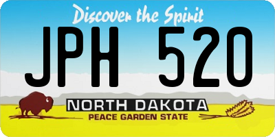 ND license plate JPH520