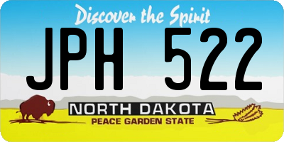 ND license plate JPH522