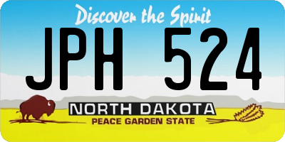 ND license plate JPH524