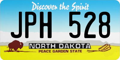 ND license plate JPH528