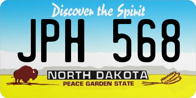 ND license plate JPH568