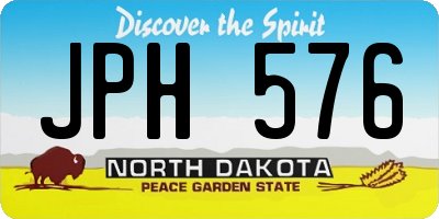 ND license plate JPH576