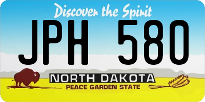 ND license plate JPH580