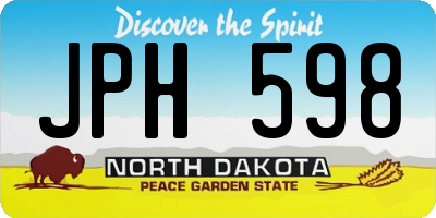 ND license plate JPH598