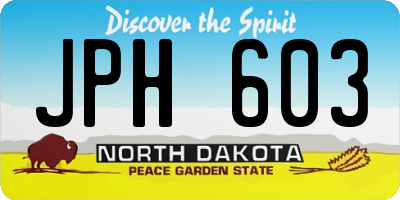 ND license plate JPH603