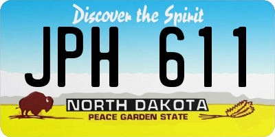 ND license plate JPH611