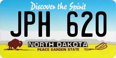 ND license plate JPH620