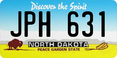 ND license plate JPH631