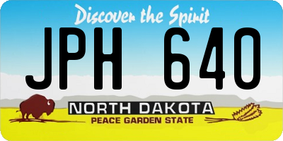ND license plate JPH640