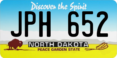 ND license plate JPH652