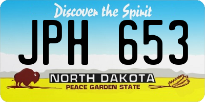 ND license plate JPH653