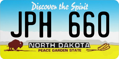 ND license plate JPH660