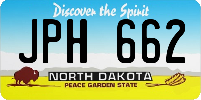 ND license plate JPH662