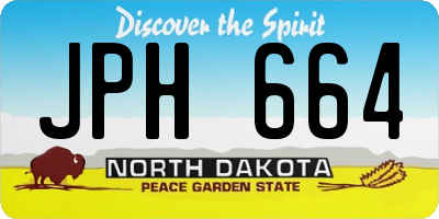 ND license plate JPH664