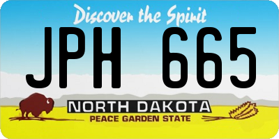 ND license plate JPH665