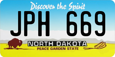 ND license plate JPH669