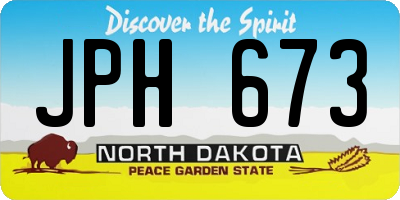 ND license plate JPH673