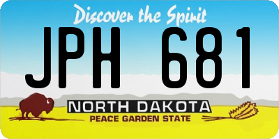 ND license plate JPH681