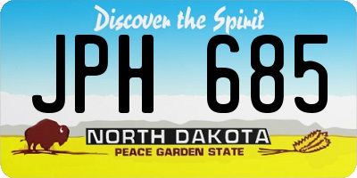 ND license plate JPH685