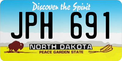 ND license plate JPH691