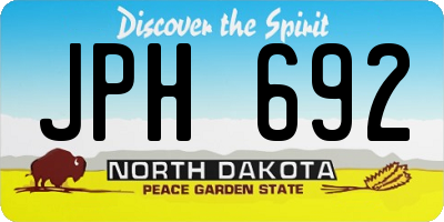 ND license plate JPH692