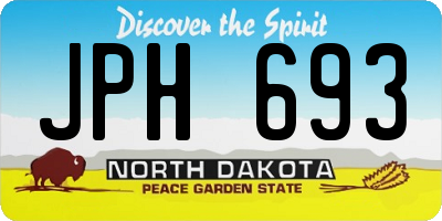 ND license plate JPH693
