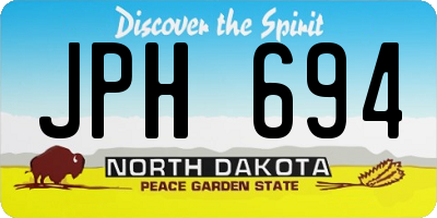ND license plate JPH694