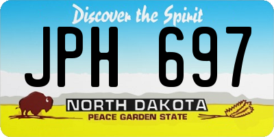 ND license plate JPH697