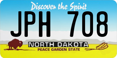 ND license plate JPH708