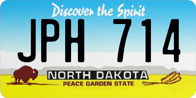 ND license plate JPH714