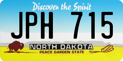 ND license plate JPH715