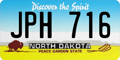 ND license plate JPH716
