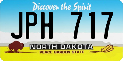 ND license plate JPH717