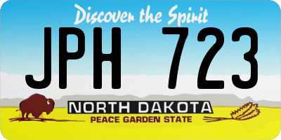 ND license plate JPH723