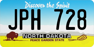 ND license plate JPH728