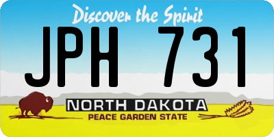 ND license plate JPH731