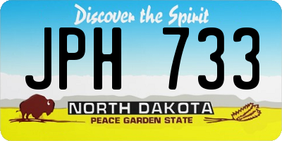 ND license plate JPH733