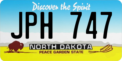 ND license plate JPH747