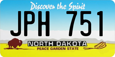 ND license plate JPH751