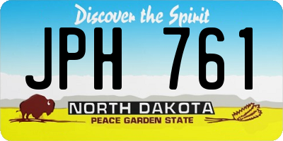 ND license plate JPH761