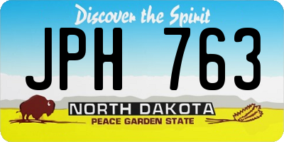 ND license plate JPH763