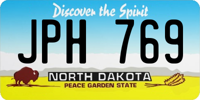 ND license plate JPH769