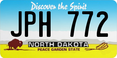 ND license plate JPH772