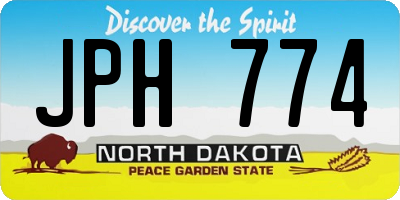 ND license plate JPH774