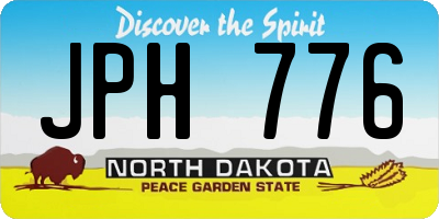 ND license plate JPH776