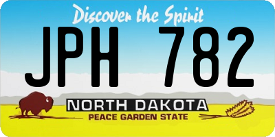 ND license plate JPH782