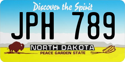 ND license plate JPH789