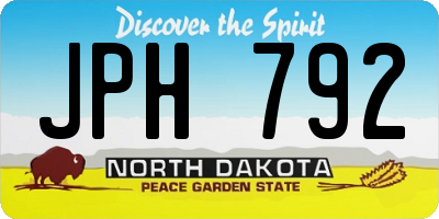 ND license plate JPH792